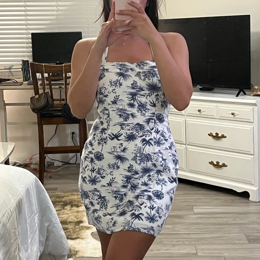 Abercrombie and Fitch White Halter Mini Dress